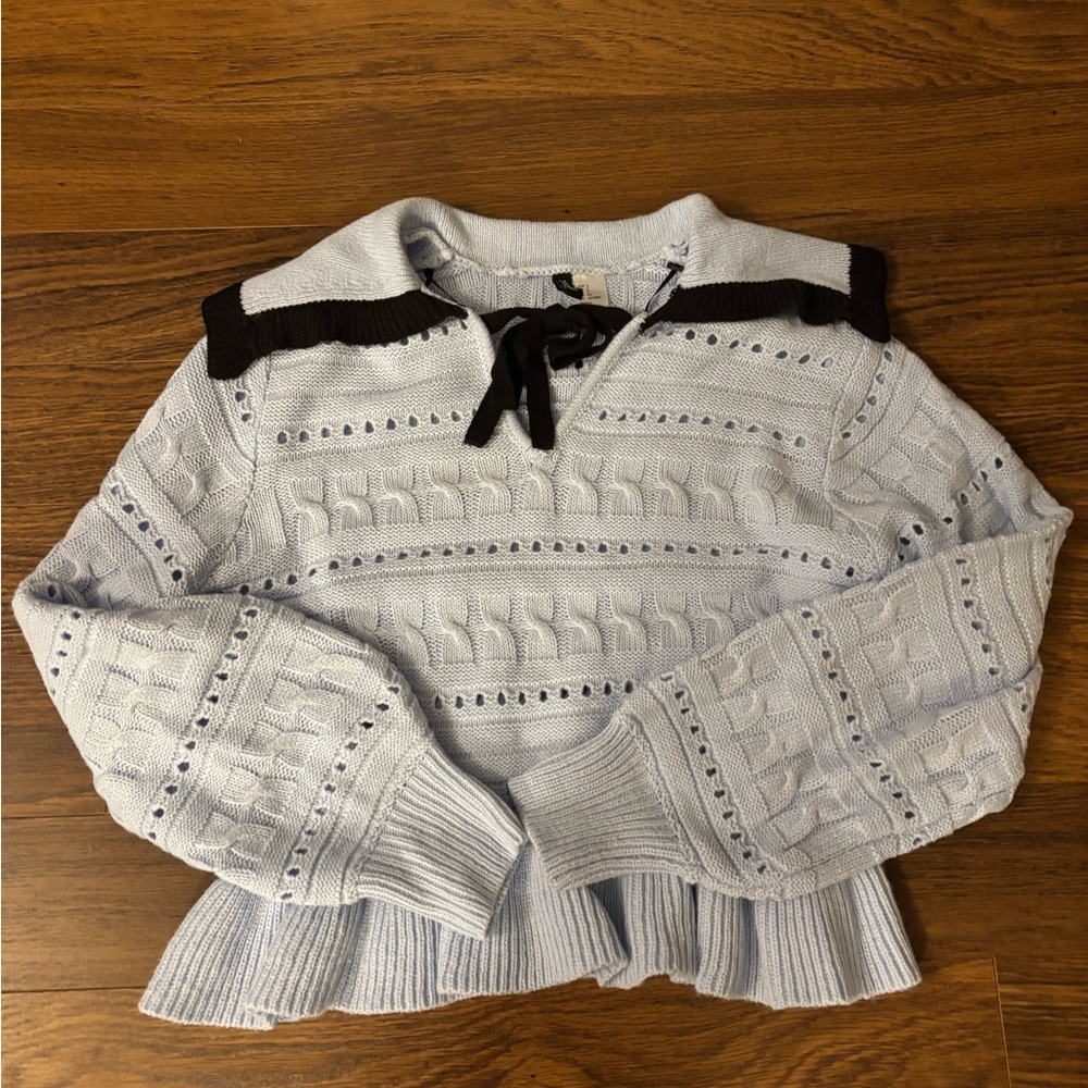 NWOT H&M Light Blue Knit Sweater